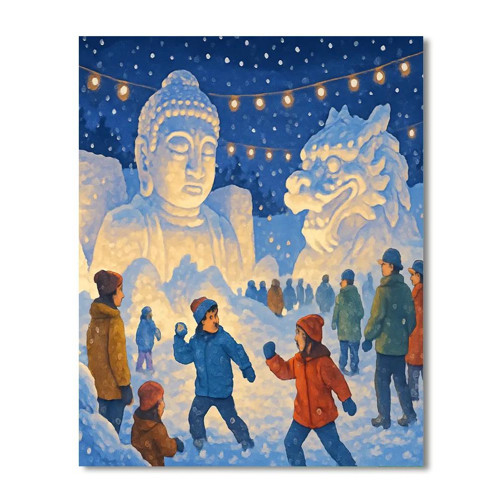 Ojiya Snow Festival - Japan Painting Number Kit