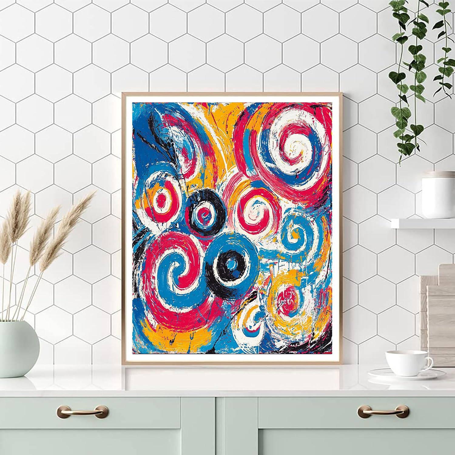 Jean-Michel Basquiat Inspired Waves Of Thought  Numbered Painting Kits