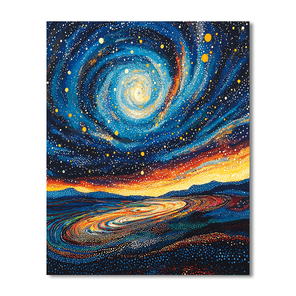 Yayoi Kusama Inspired Celestial Pathways  DIY Paint By Numbers