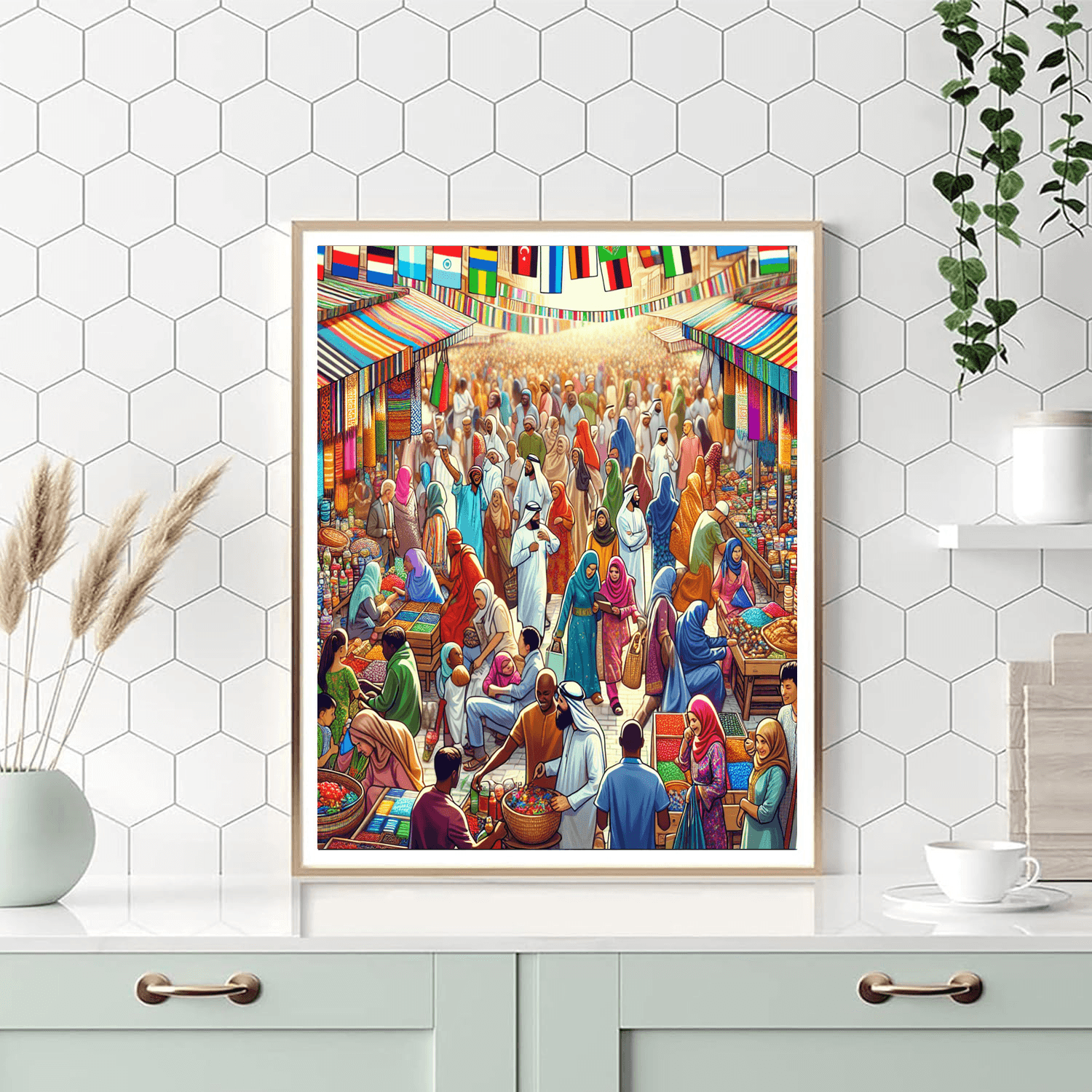 Joyful Market Festival Paint By Numbers Kits