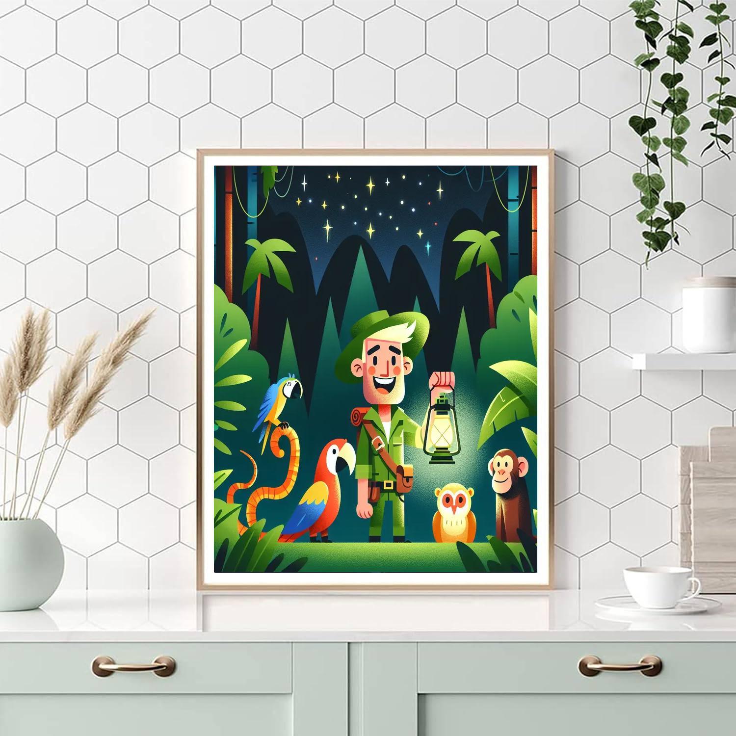 Moonlit Jungle Quest Paint By Numbers Kits