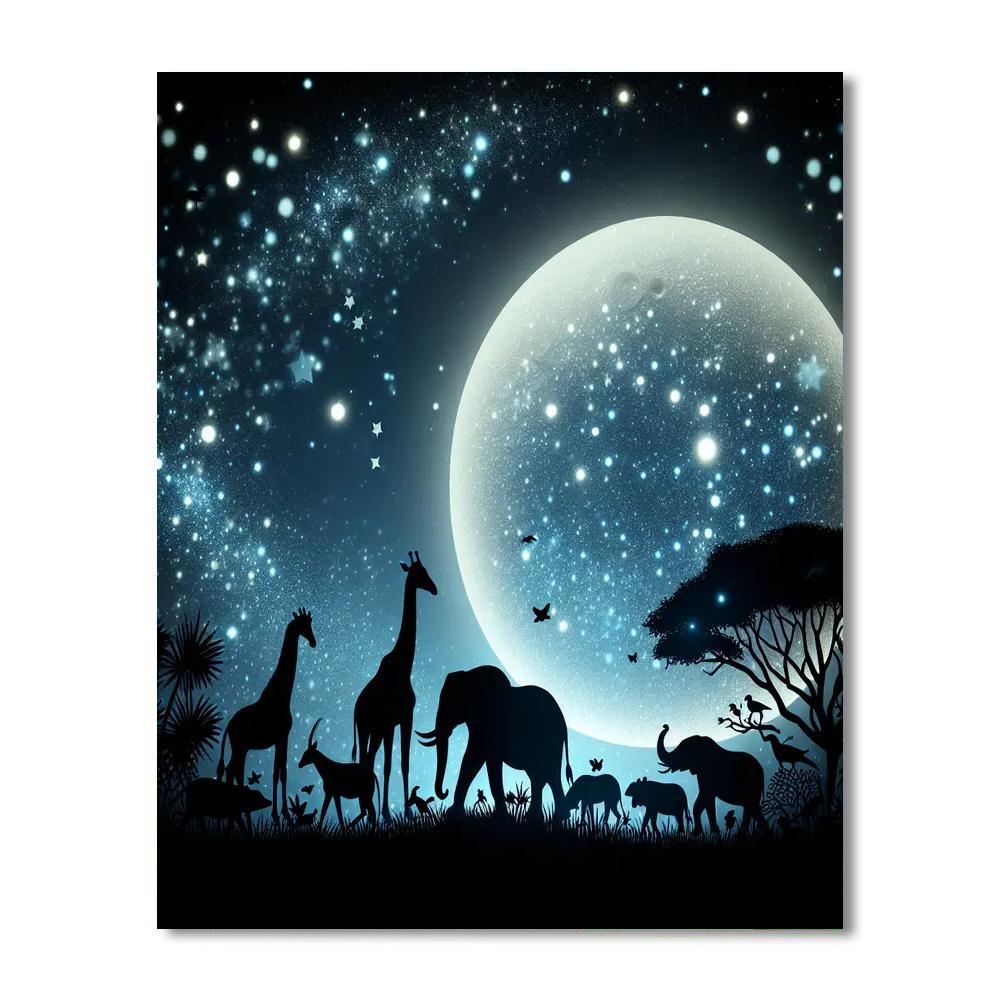 Magical Night Safari Paint By Number