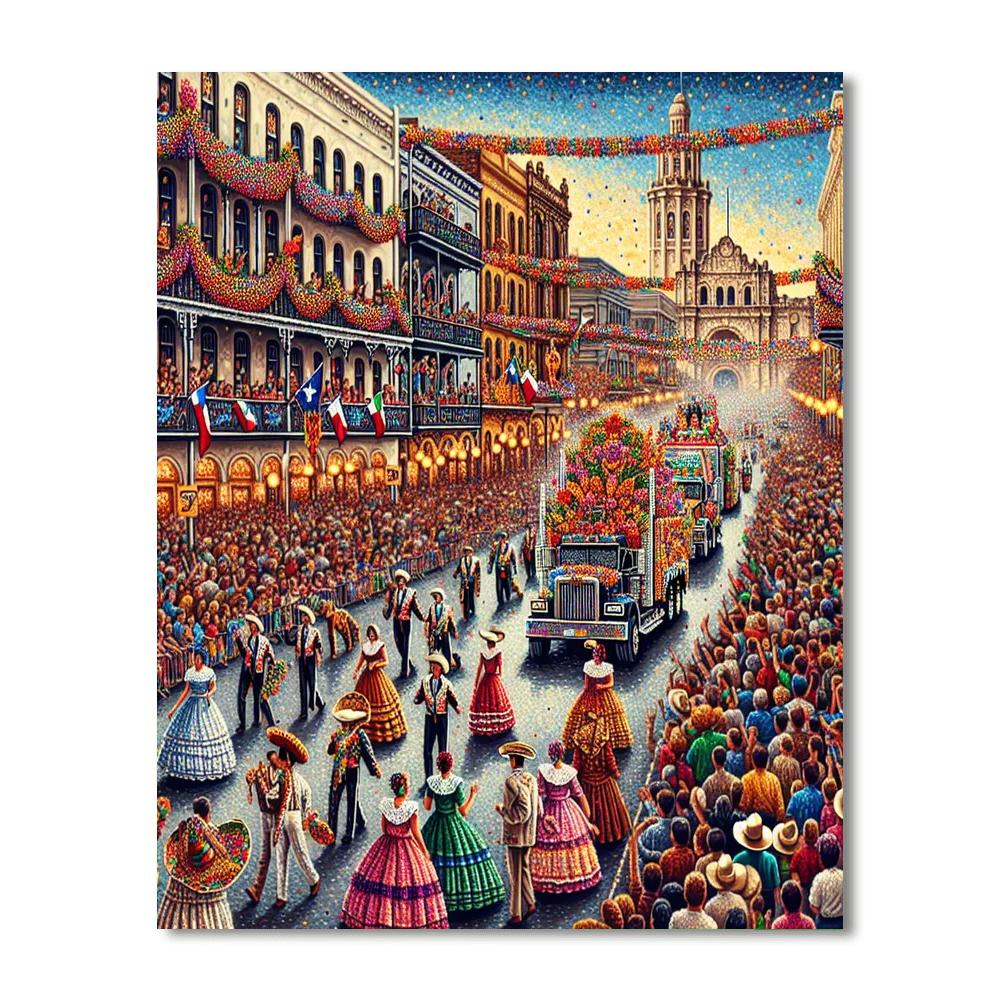 Fiesta San Antonio - San Antonio, Usa Painting By Numbers Kit
