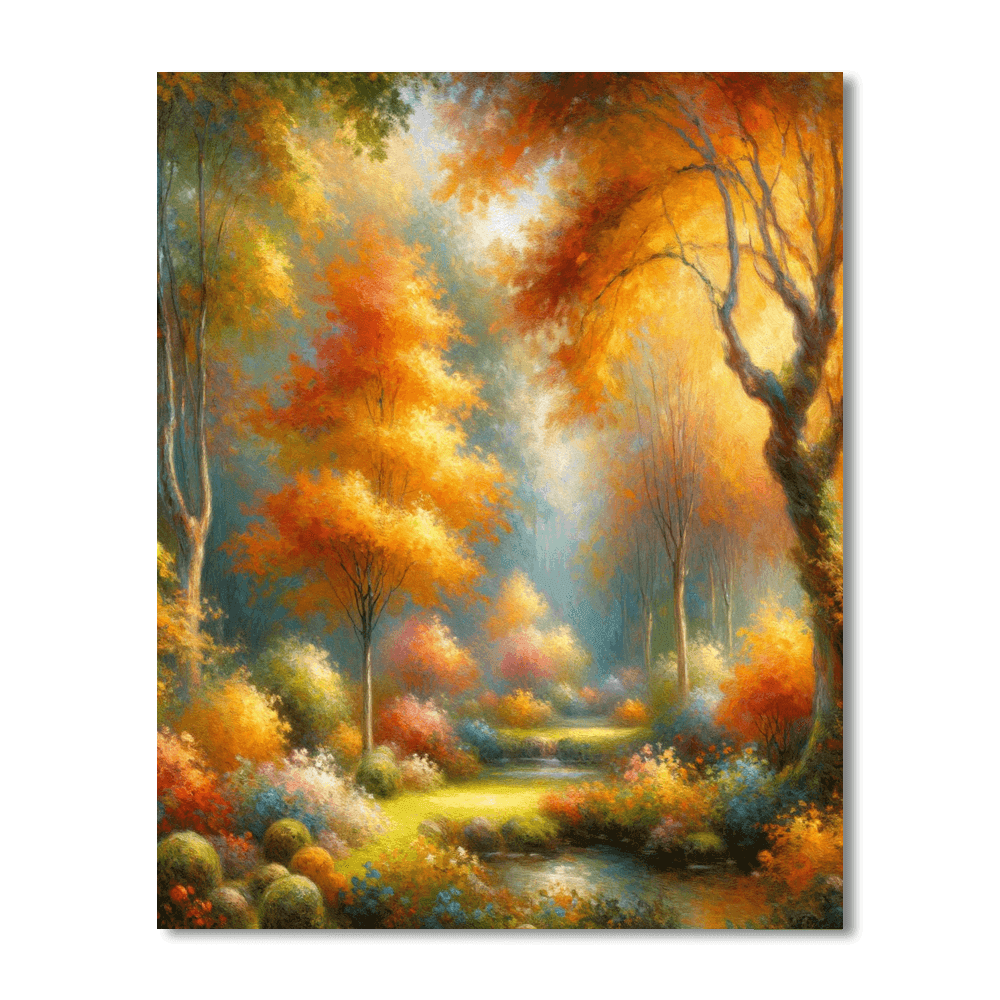 Autumn's Secret Garden Paint By Number