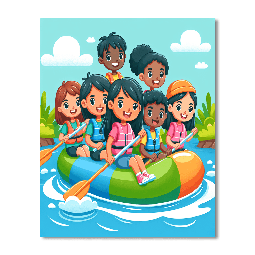 River Rafting Adventure Paint By Number