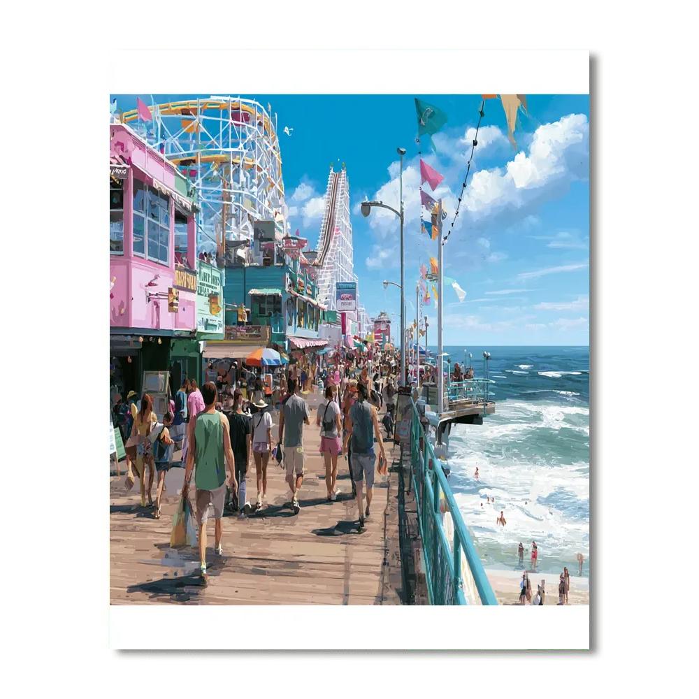 Santa Cruz Beach Boardwalk DIY Paint By Numbers