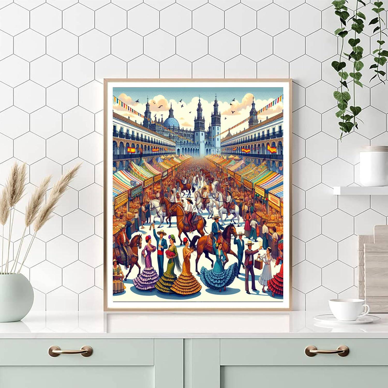 Seville Fair (feria De Abril) - Spain DIY Paint By Numbers