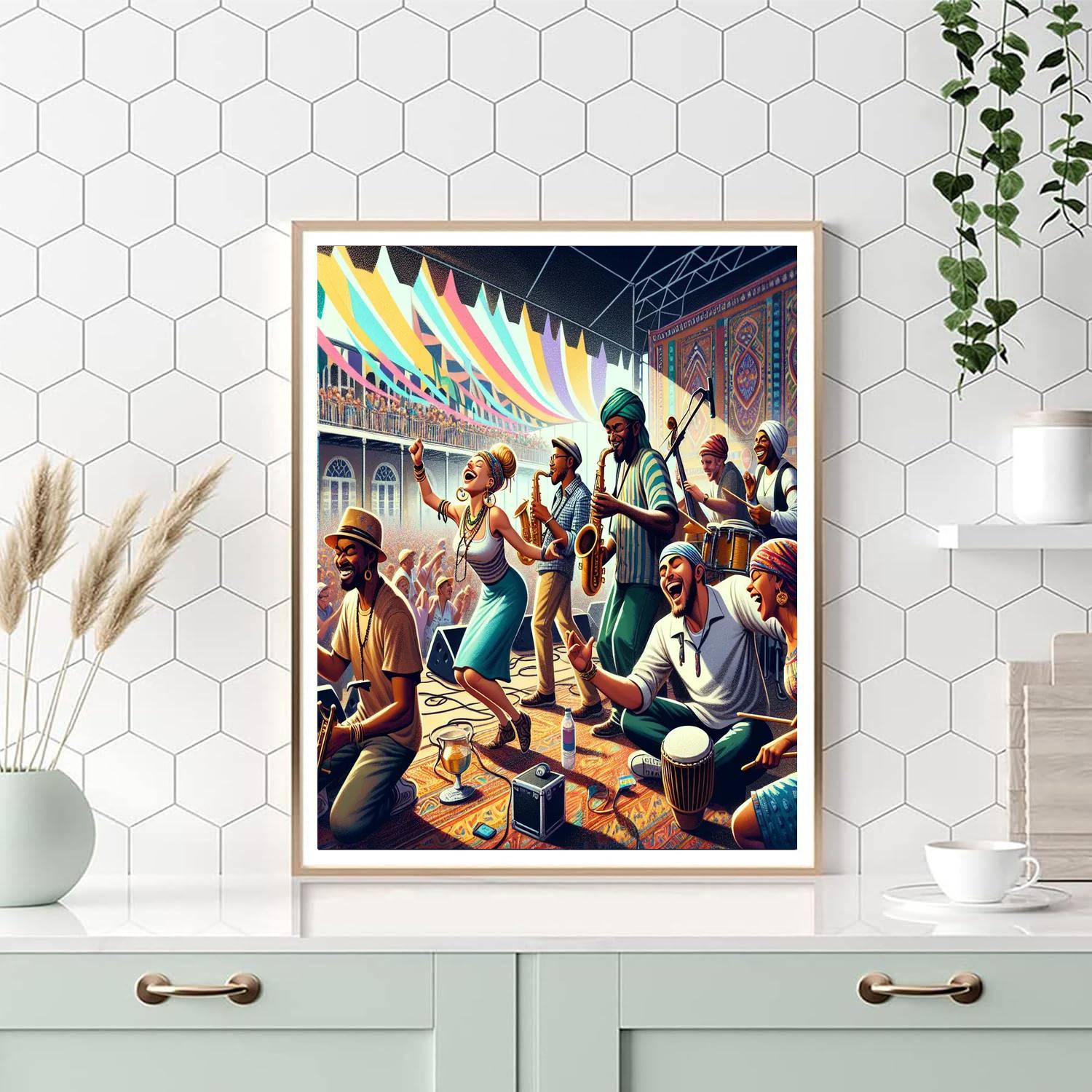 The New Orleans Jazz & Heritage Festival - Usa Painting By Numbers Kit