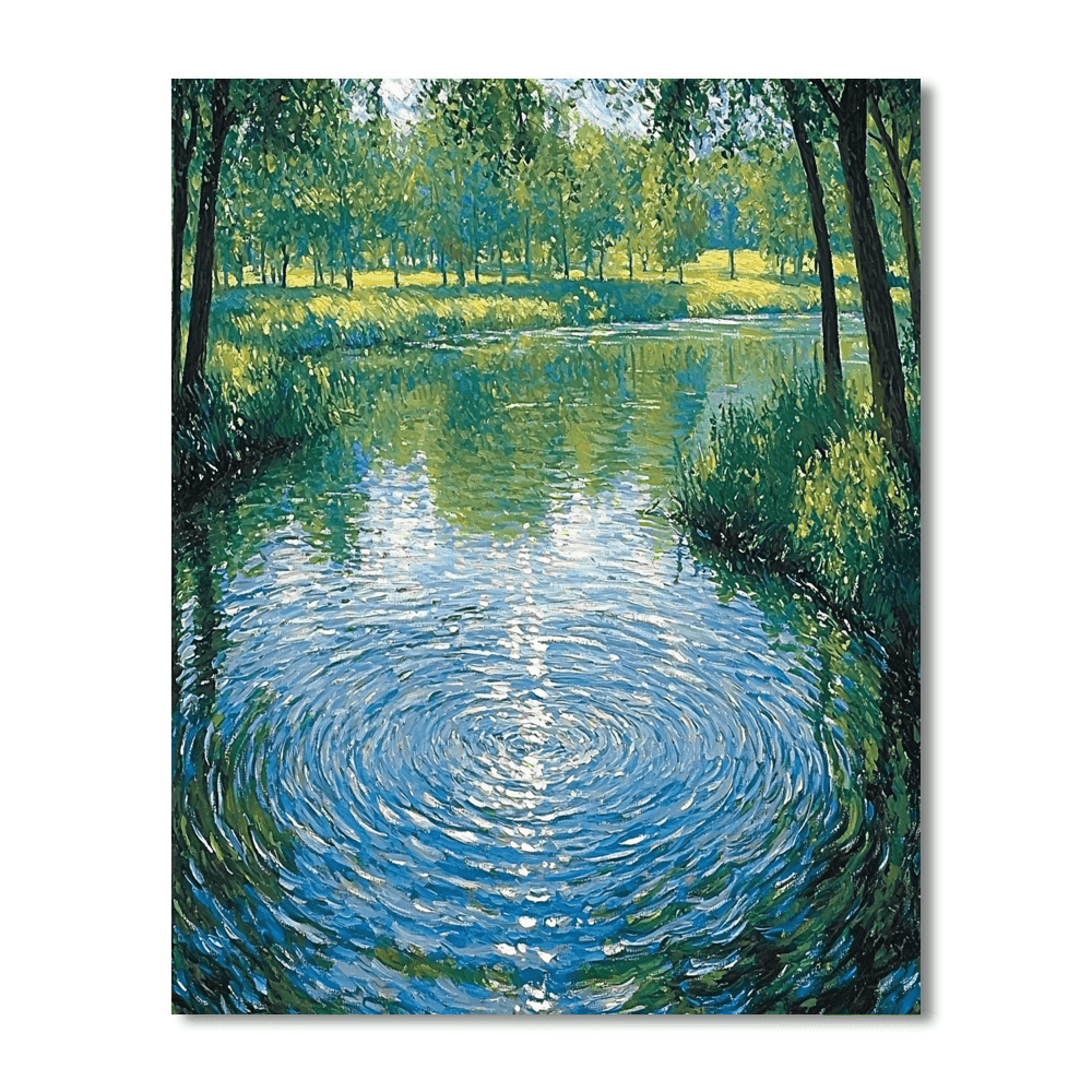 Claude Monet Inspired Radiant Reflections  Paint By Numbers Kits