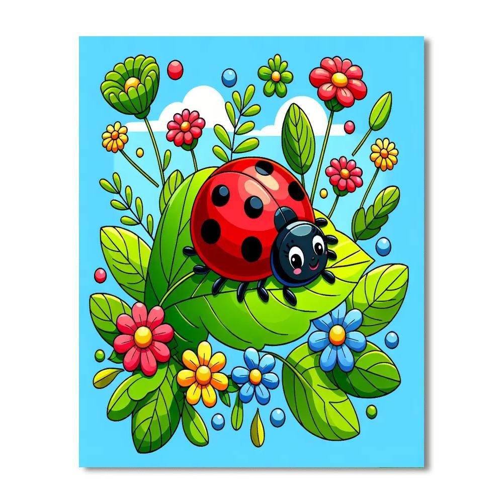 Happy Ladybug Adventure Paint By Numbers Kits
