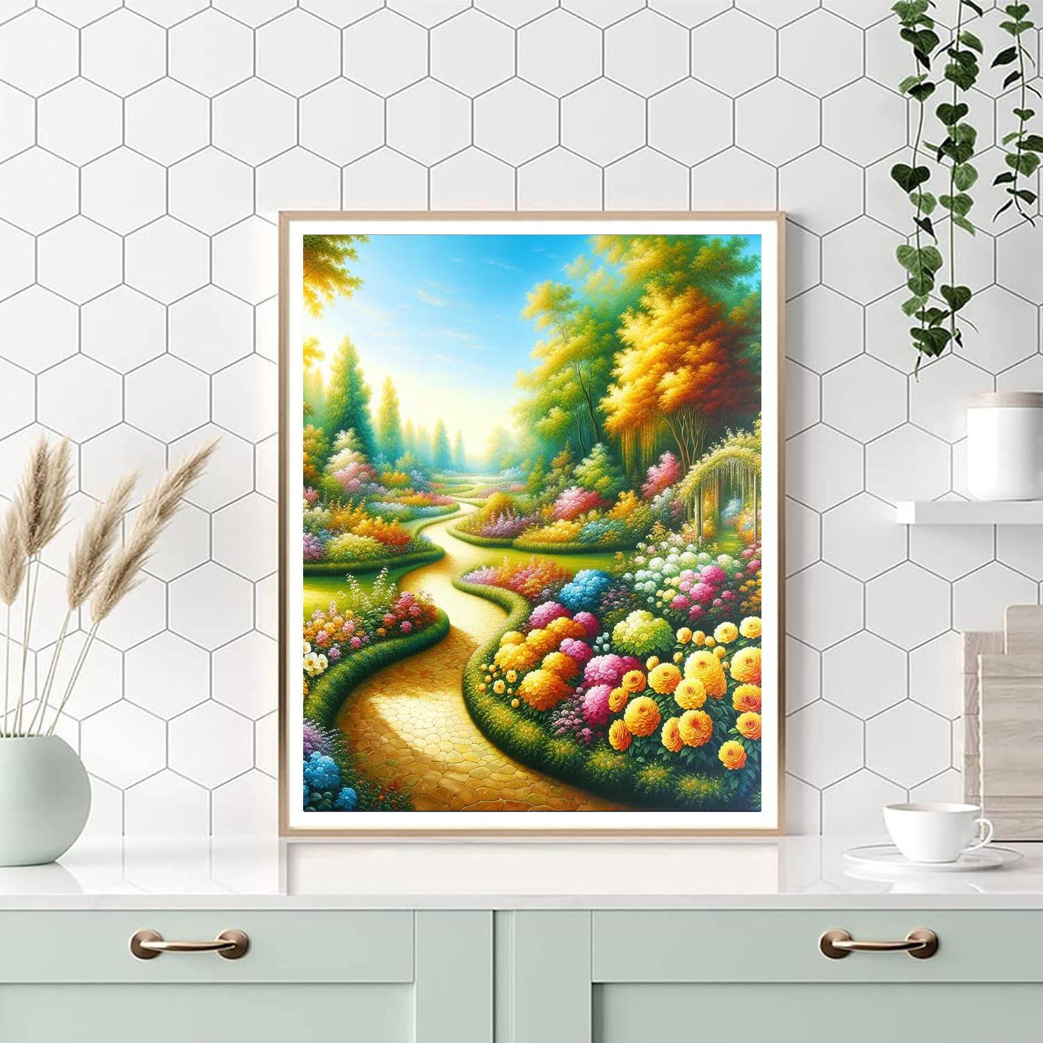 Sunny Garden Pathway DIY Paint By Numbers