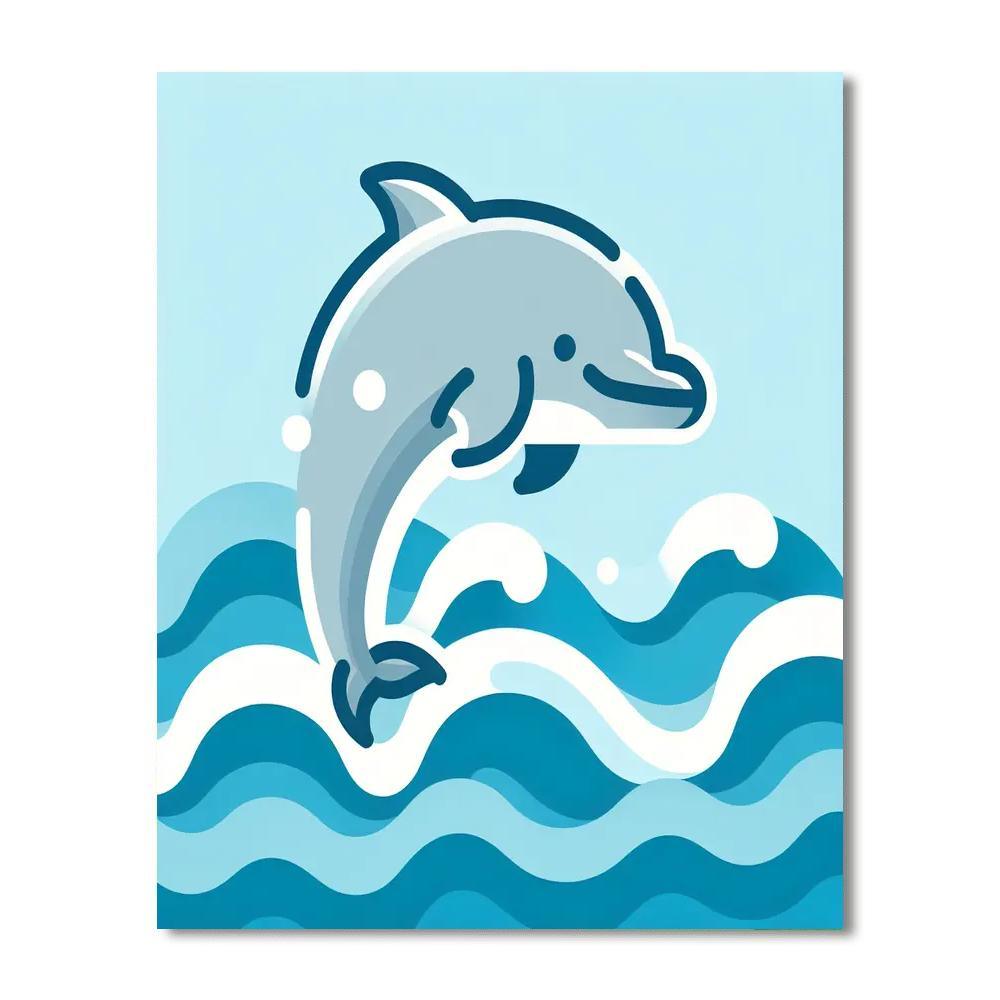 Dashing Dolphin Dive Number Painting