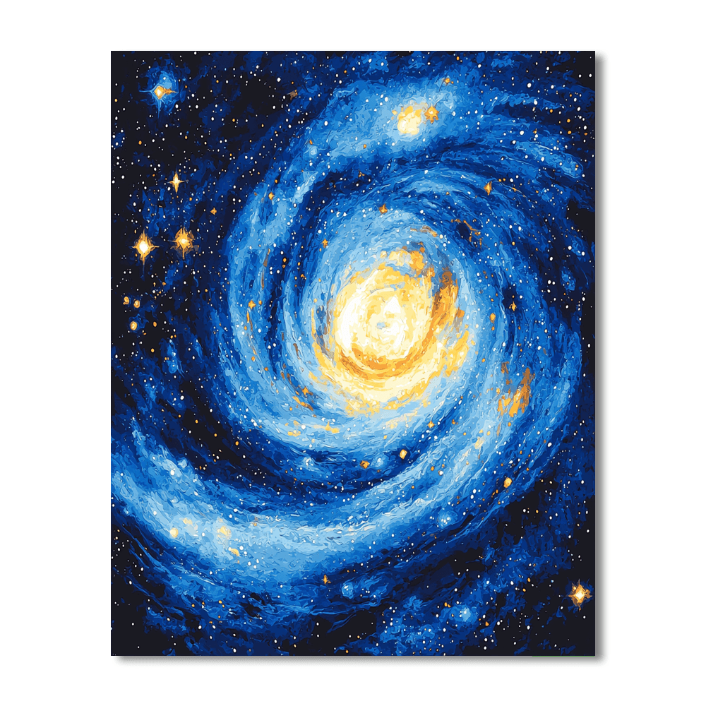 Van Gogh Inspired Cosmic Wonder  Number Painting