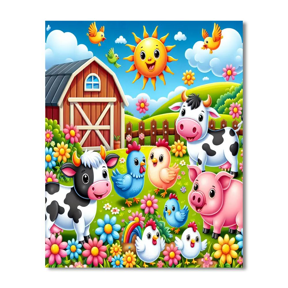 The Joyful Farmyard DIY Paint By Numbers
