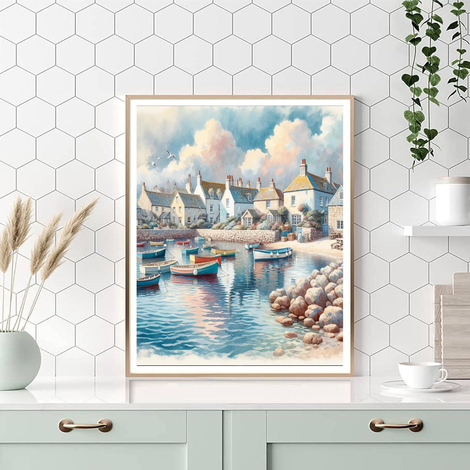 Coastal Village Harmony Paint By Number