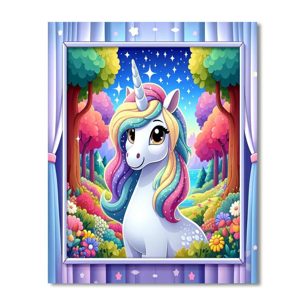 Whimsical Woodland Unicorn Paint By Numbers