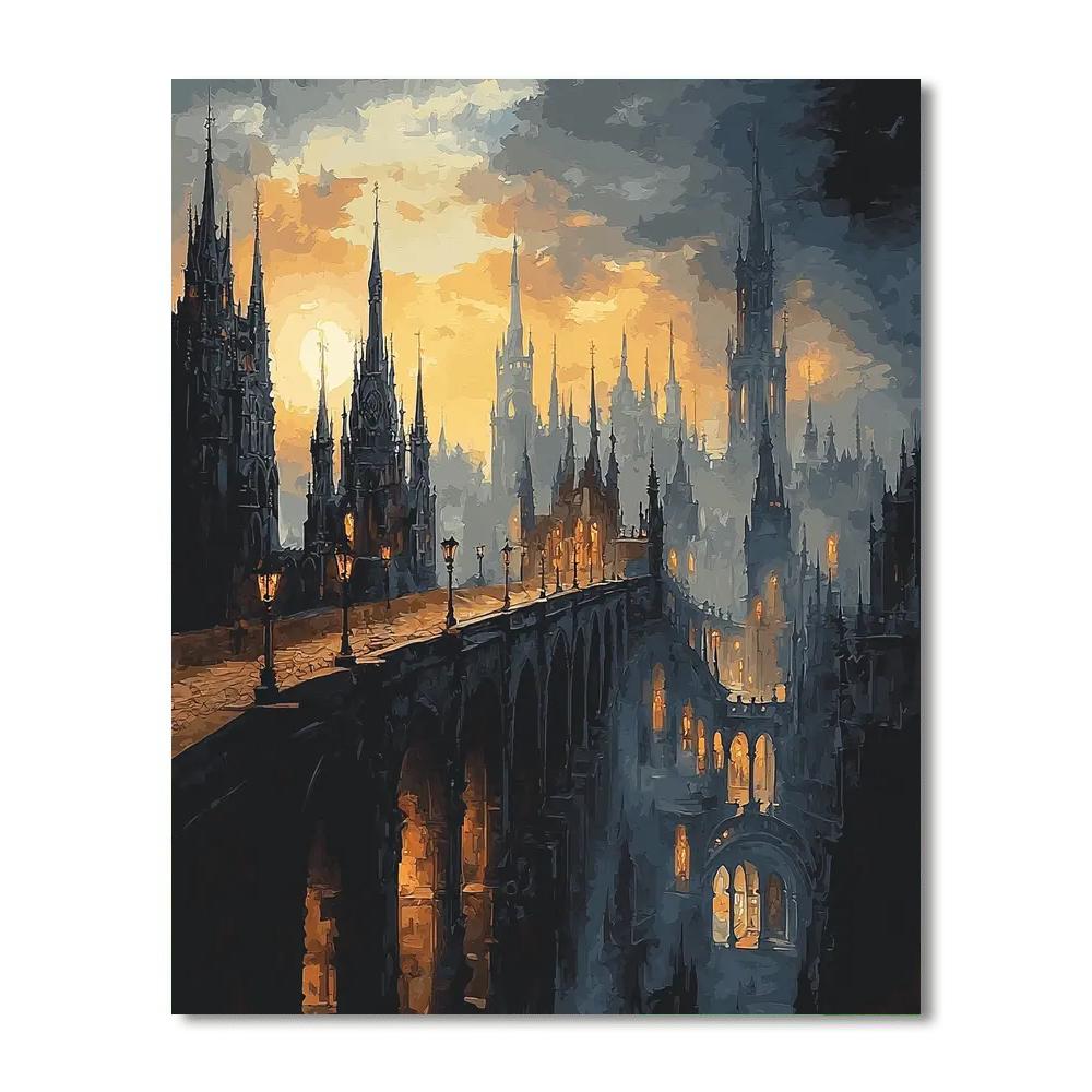 Giovanni Battista Piranesi Inspired Gothic Enigma  Number Painting