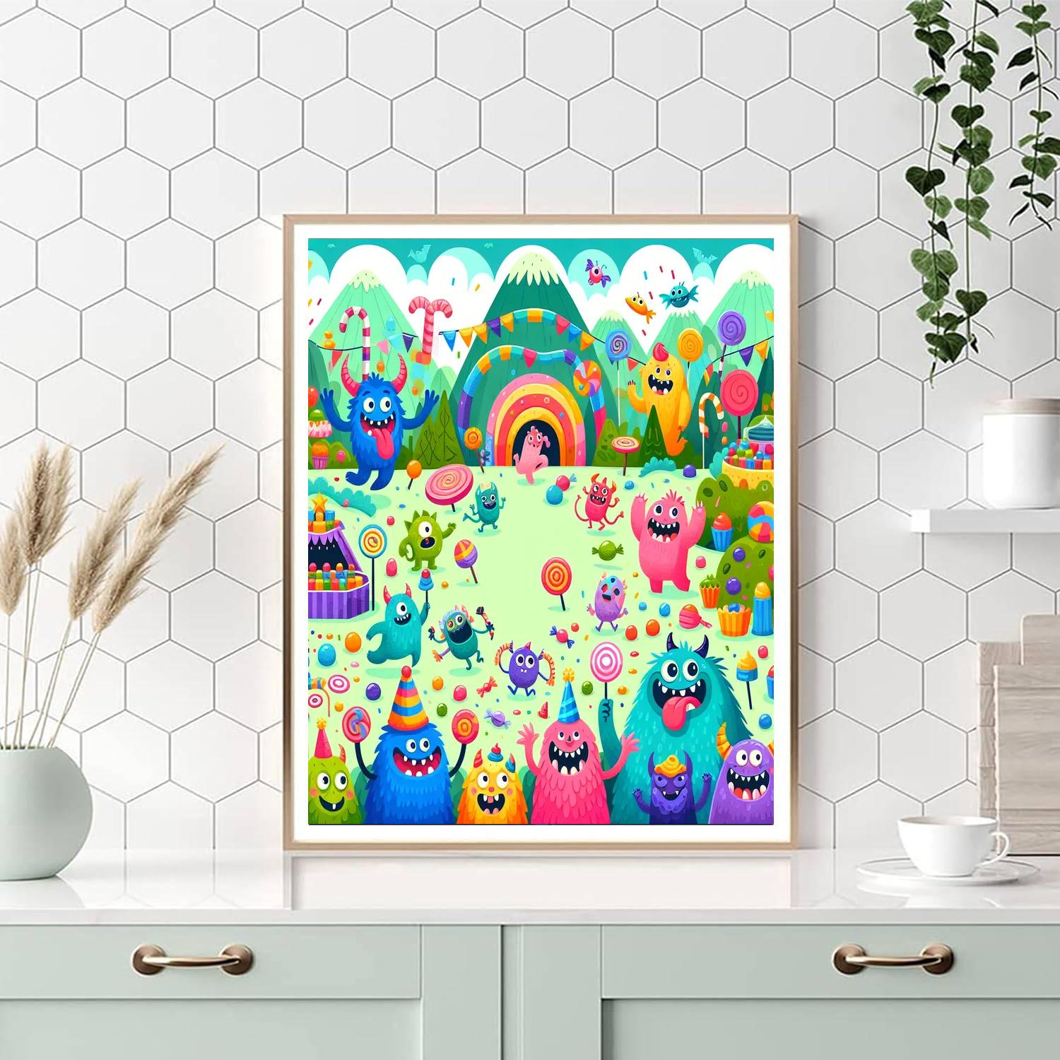 Giggle Monster Friends Numbered Painting Kits