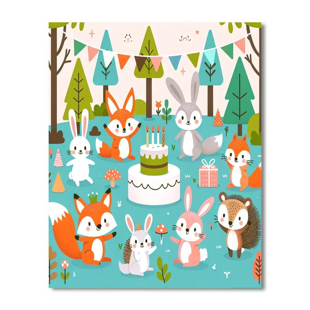 Woodland Animal Party Paint By Number