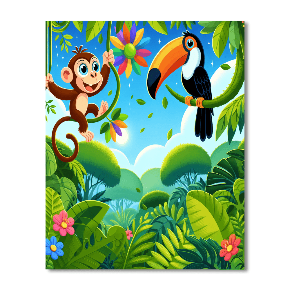 Exploration In The Jungle Painting Number Kit