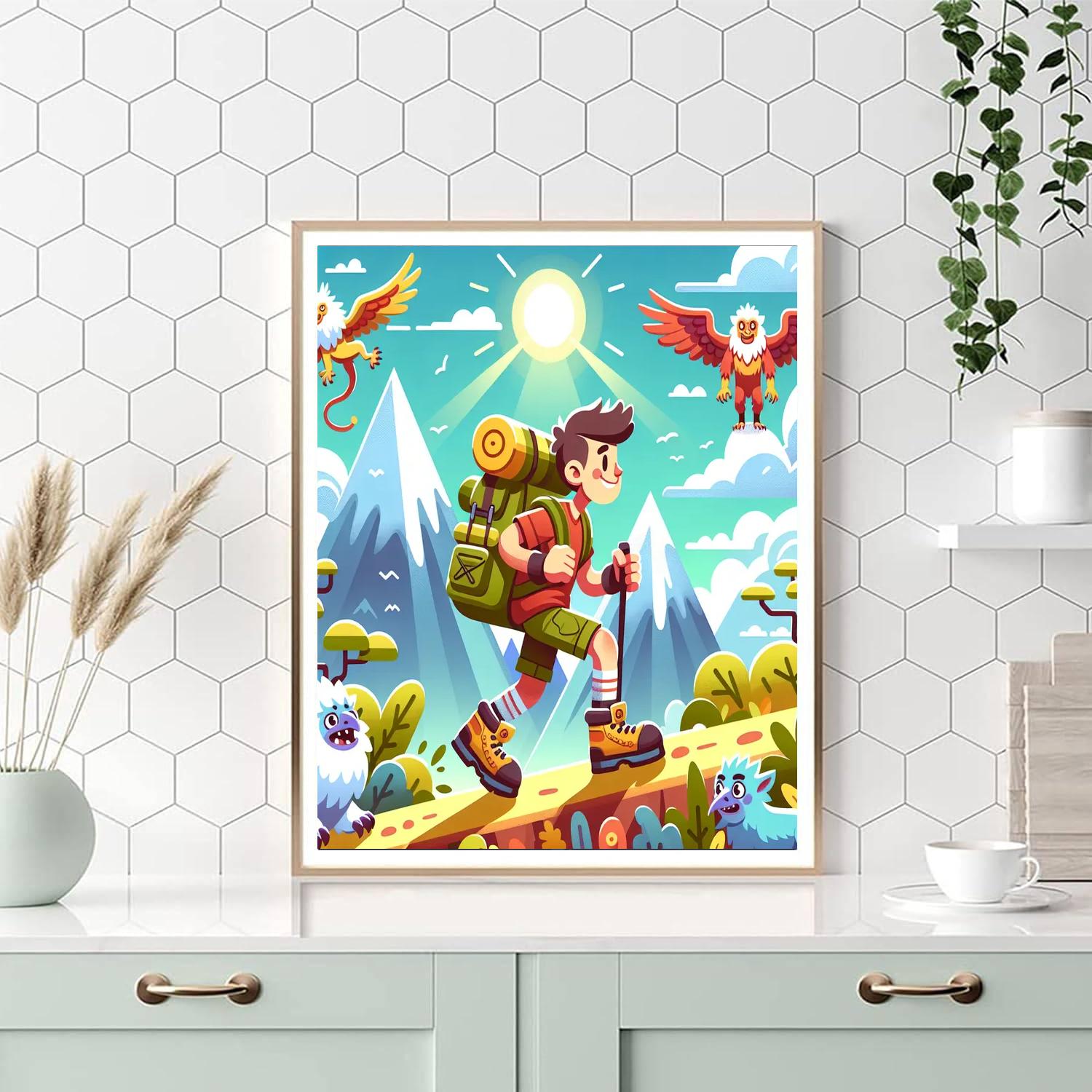 Enchanted Mountain Trek Painting Number Kit