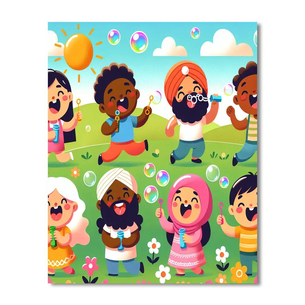 Bubbly Bubble Festival DIY Paint By Numbers