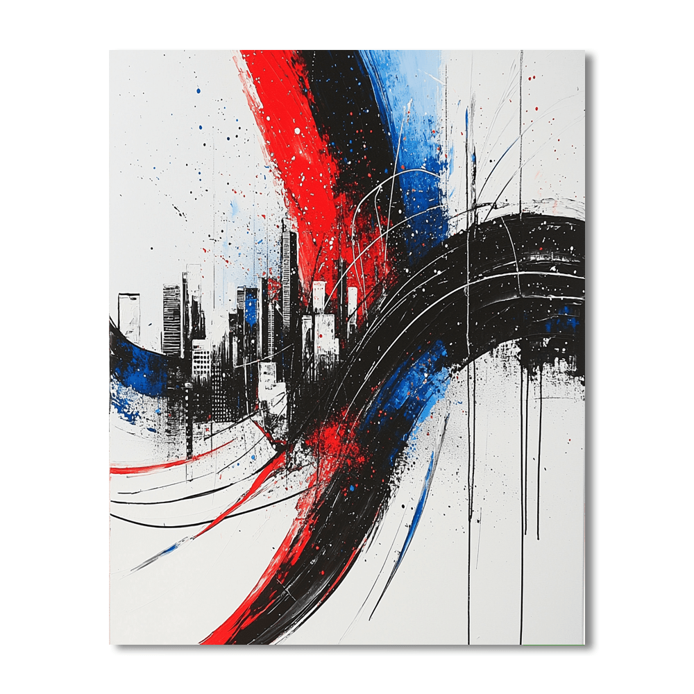 Jackson Pollock Inspired Metropolitan Symphony  Paint By Numbers Art