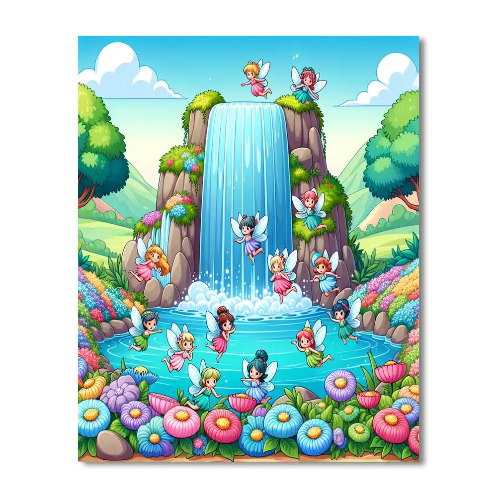 Mystic Fairy Waterfall DIY Paint By Numbers
