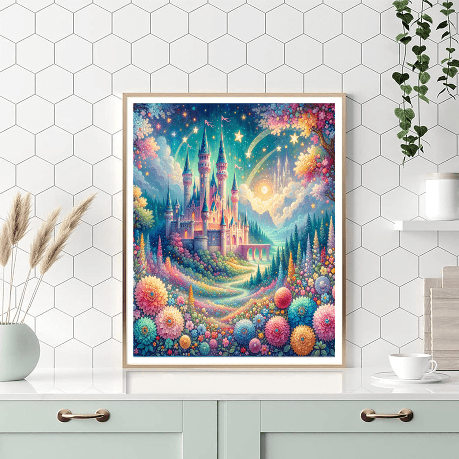 Hidden Fairy Tale Castle Paint By Numbers Art