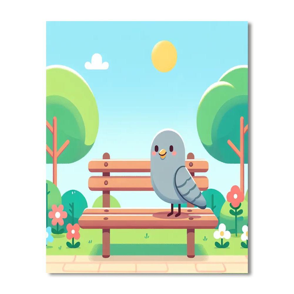 Whimsical Pigeon Paint By Color