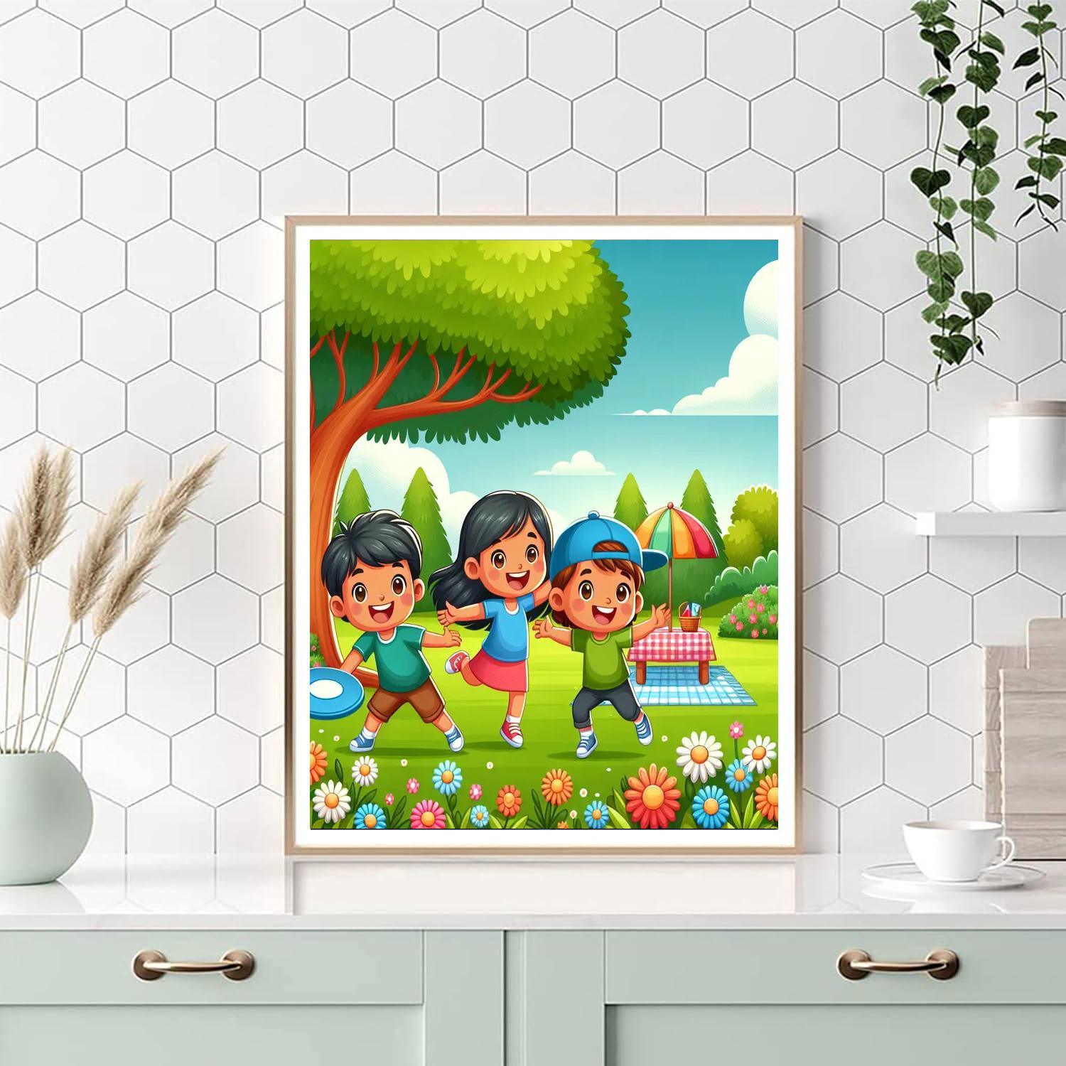 Cheerful Park Adventures Paint By Number