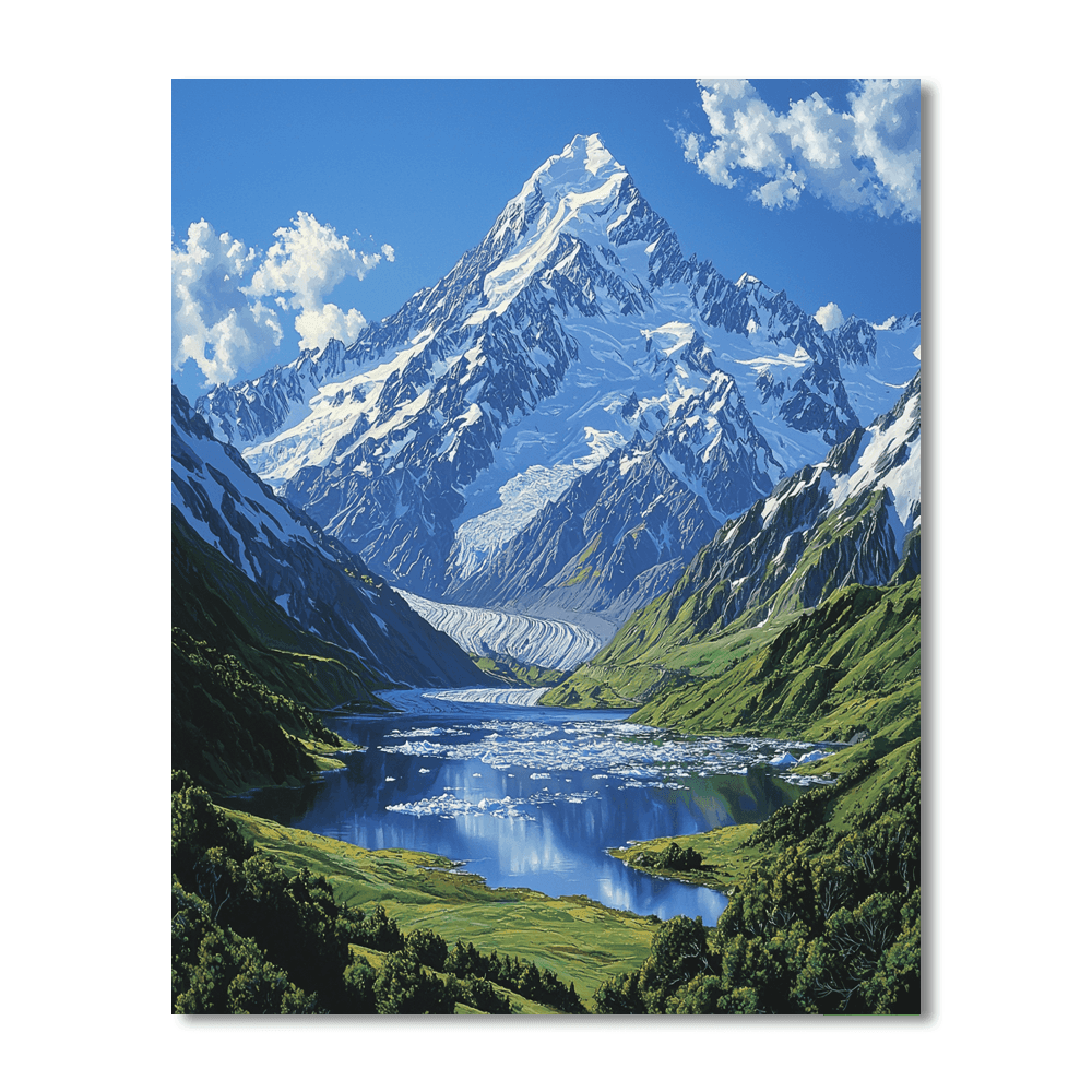 Mount Cook National Park Number Painting
