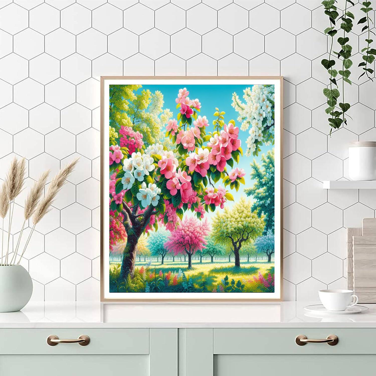 Sunny Orchard Blooms Paint By Numbers Art