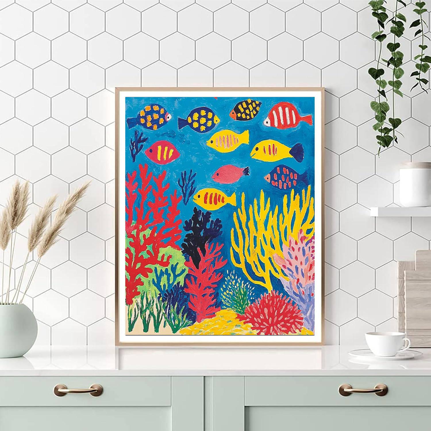 Henri Matisse Inspired Beneath The Ocean  Number Painting