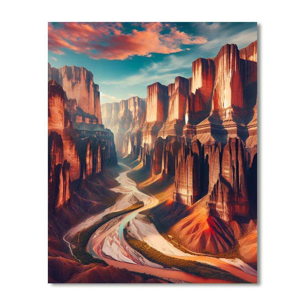 Majestic Canyonscape Paint By Numbers Kits