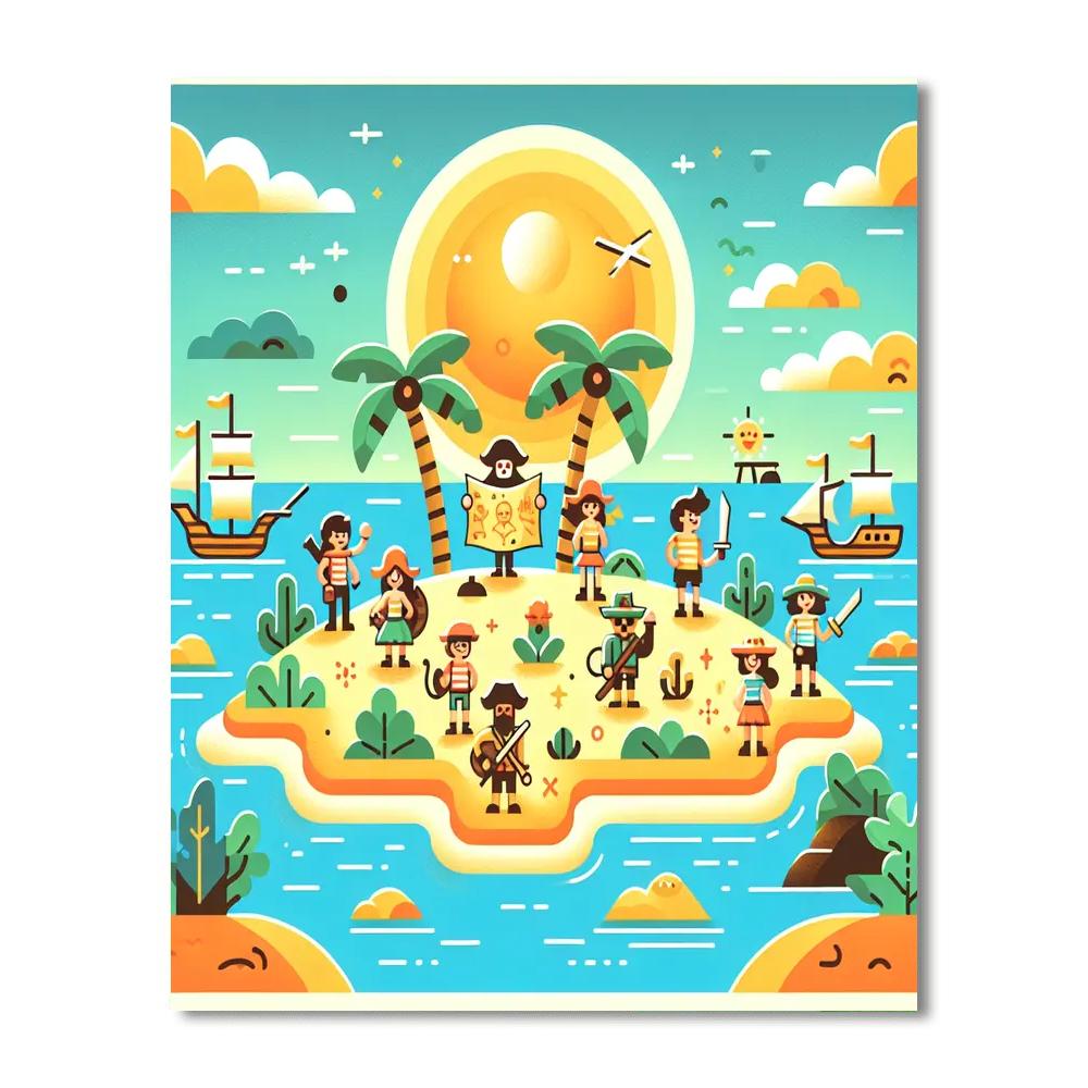 Explorer's Island DIY Paint By Numbers