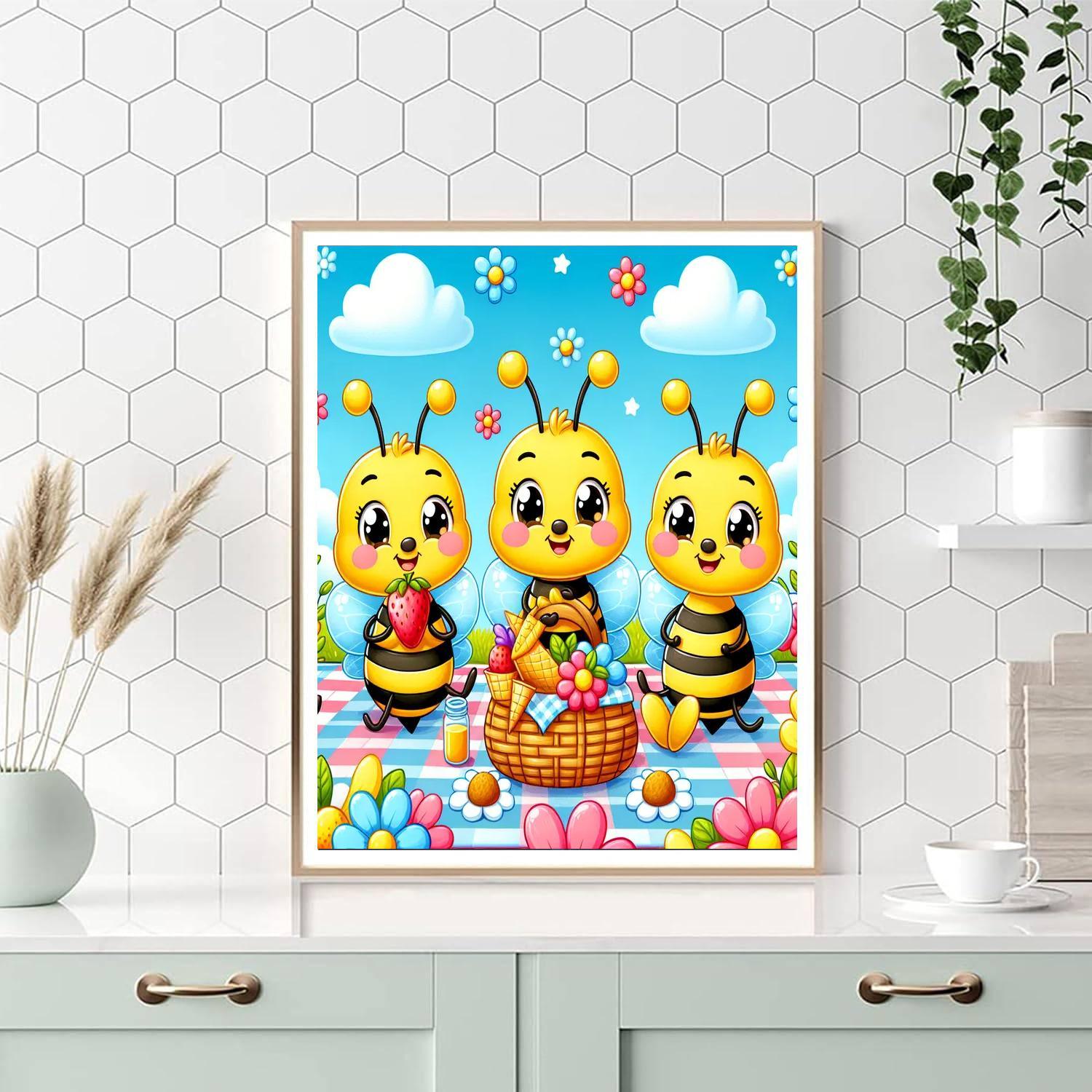 Buzzy Bees Picnic Paint By Number