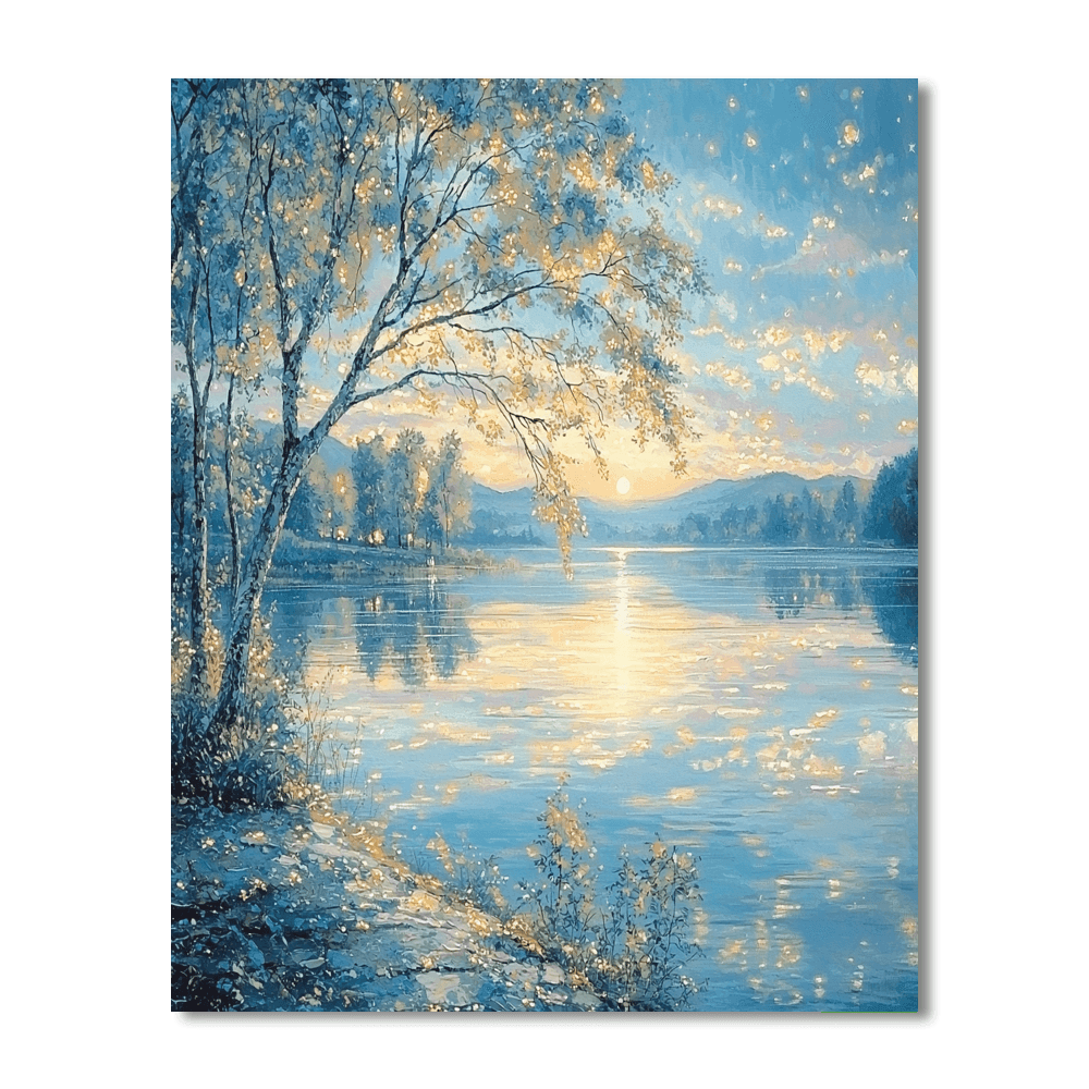 Thomas Kinkade Inspired Quiet Waters  Paint By Numbers