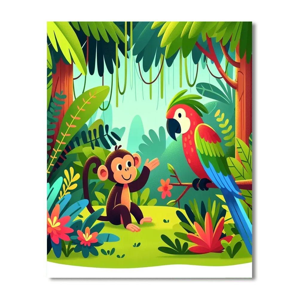 Wild Jungle Trek Number Painting