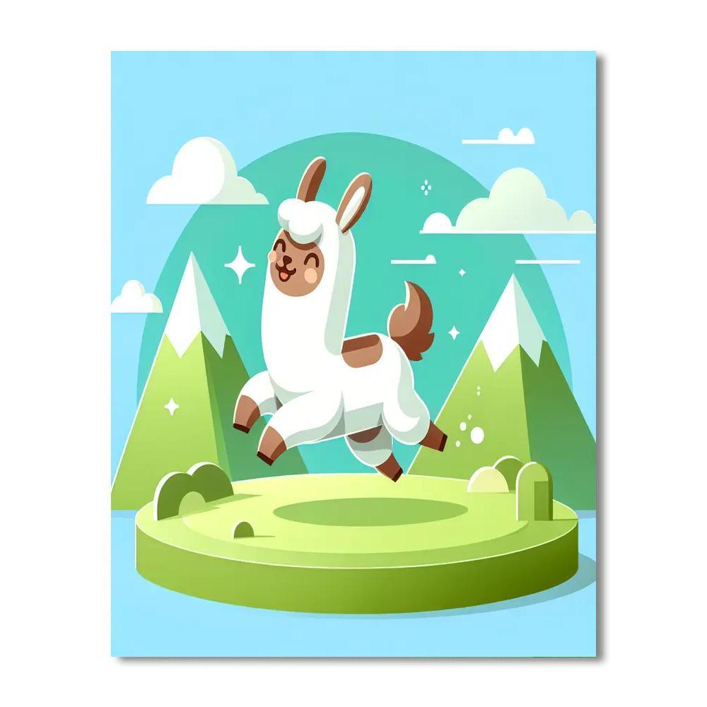 Playful Little Llama Paint By Numbers Kits