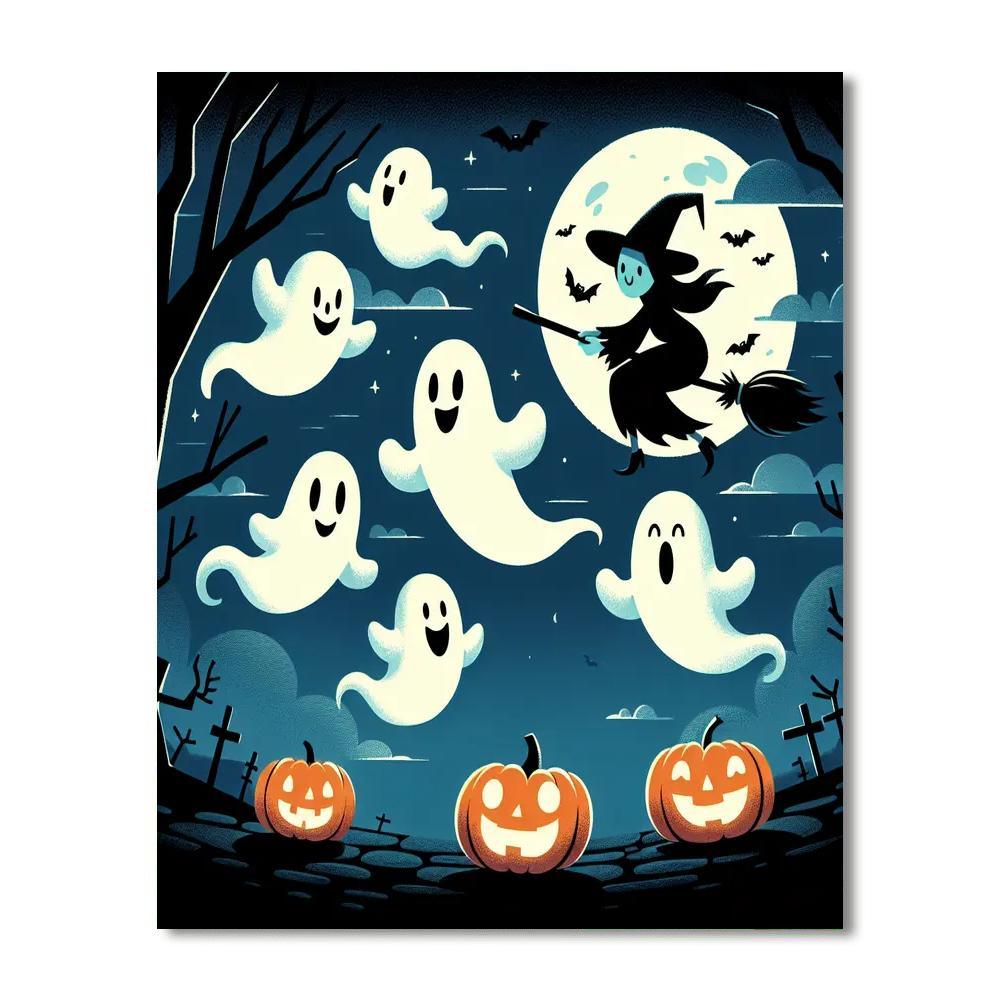 Spooky Night Adventure Paint By Numbers Kits
