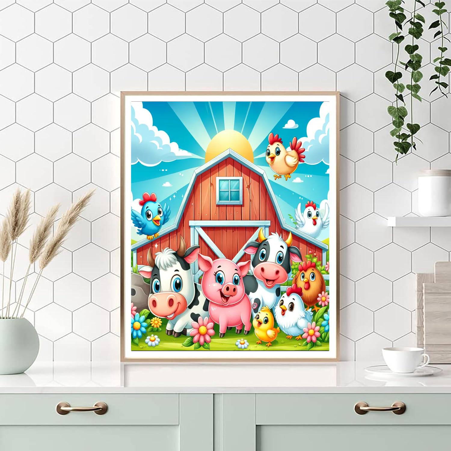 The Friendly Farmyard Crew DIY Paint By Numbers