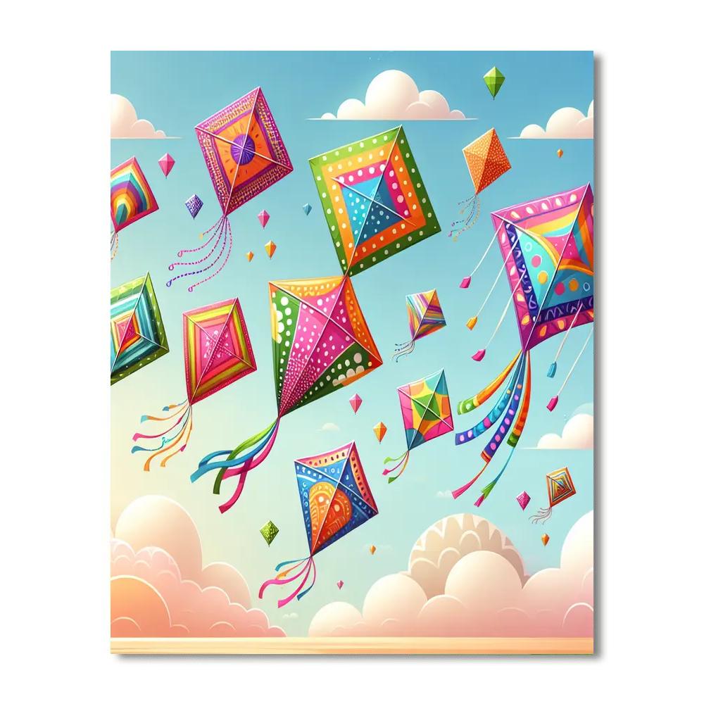 Kaleidoscope Kites Carnival Numbered Painting Kits
