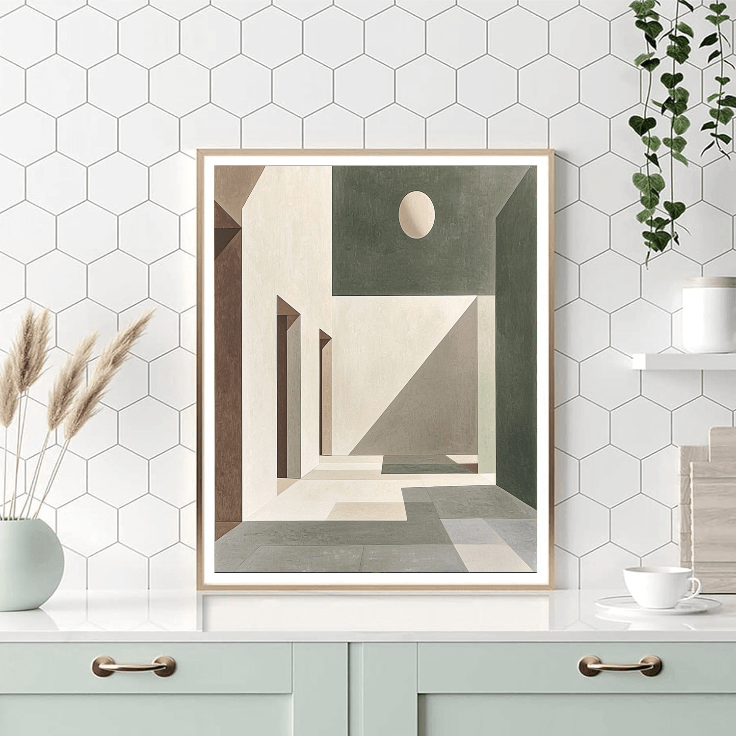 Barbara Hepworth Inspired Hepworth's Geometric Landscapes  Paint By Numbers Kits