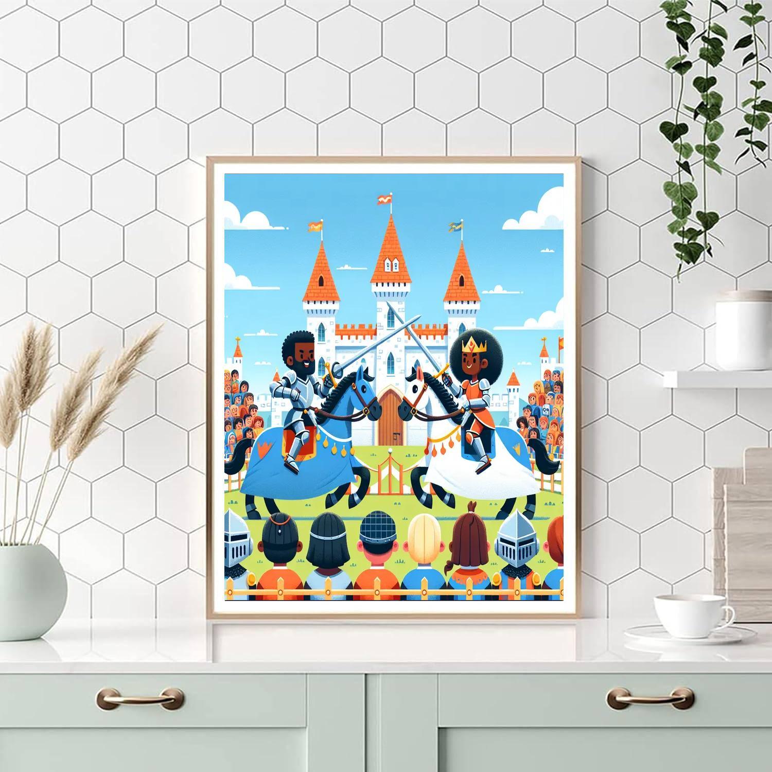 Knight's Castle Tournament Numbered Painting Kits