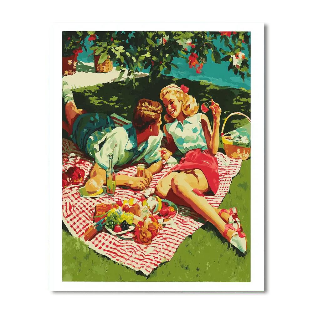 A Family Picnic Numbered Painting Kits