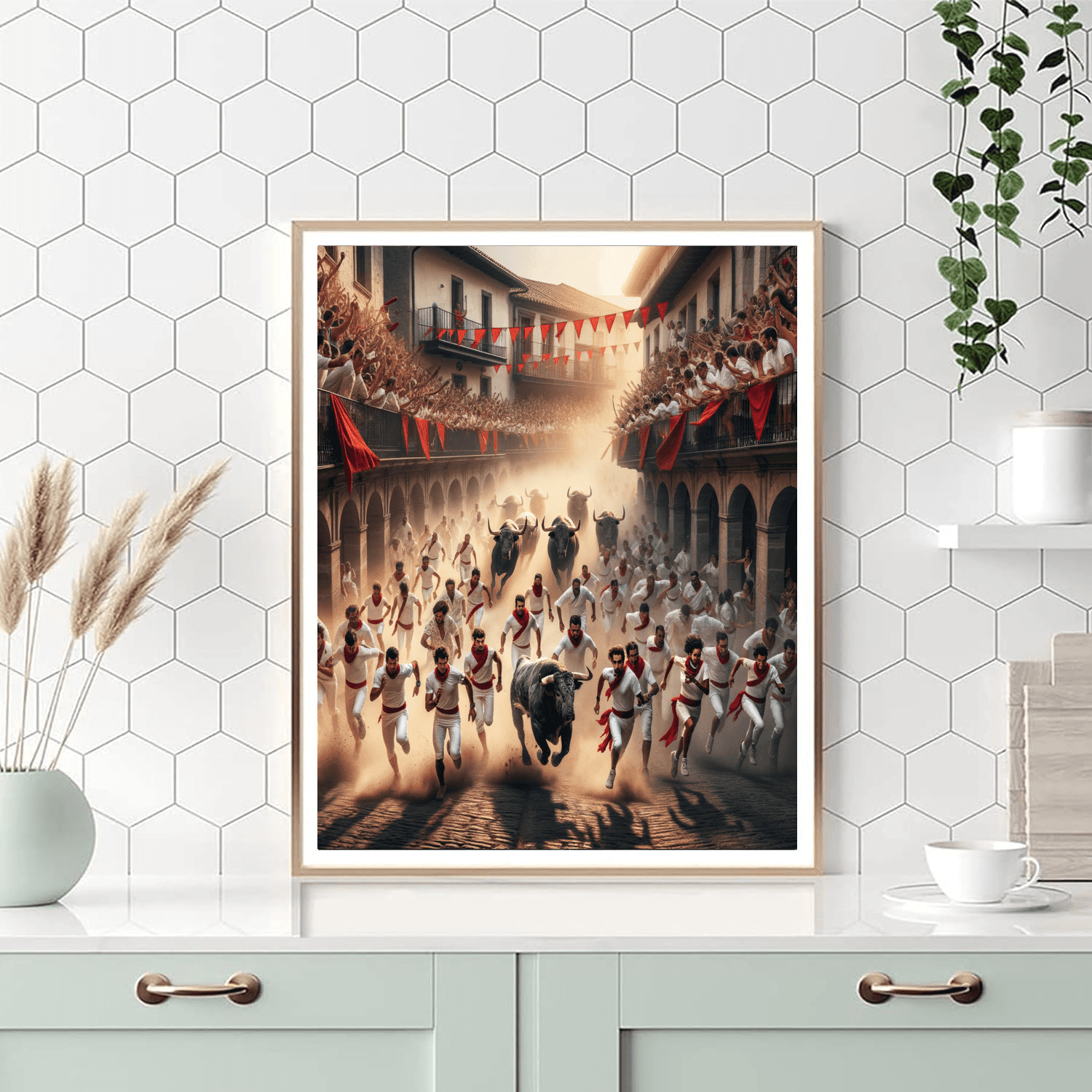 The Running Of The Bulls - Spain Painting By Numbers Kit