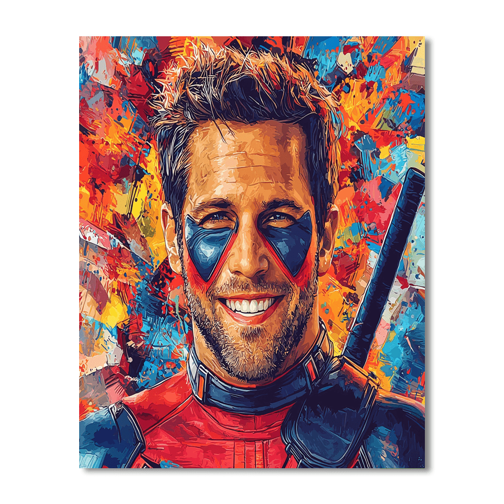 Ryan Reynolds: The Quick-witted Merc With A Heart Painting Number Kit