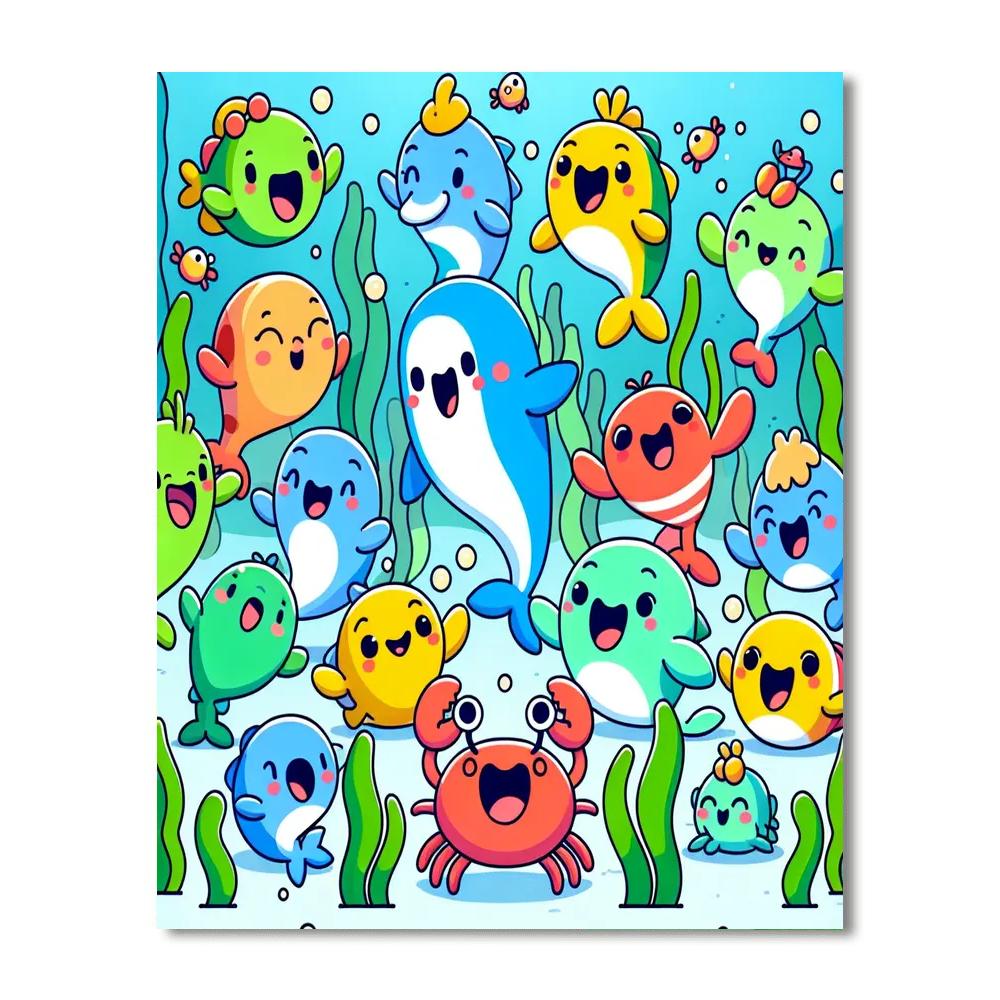 Ocean Party Paint By Numbers Art