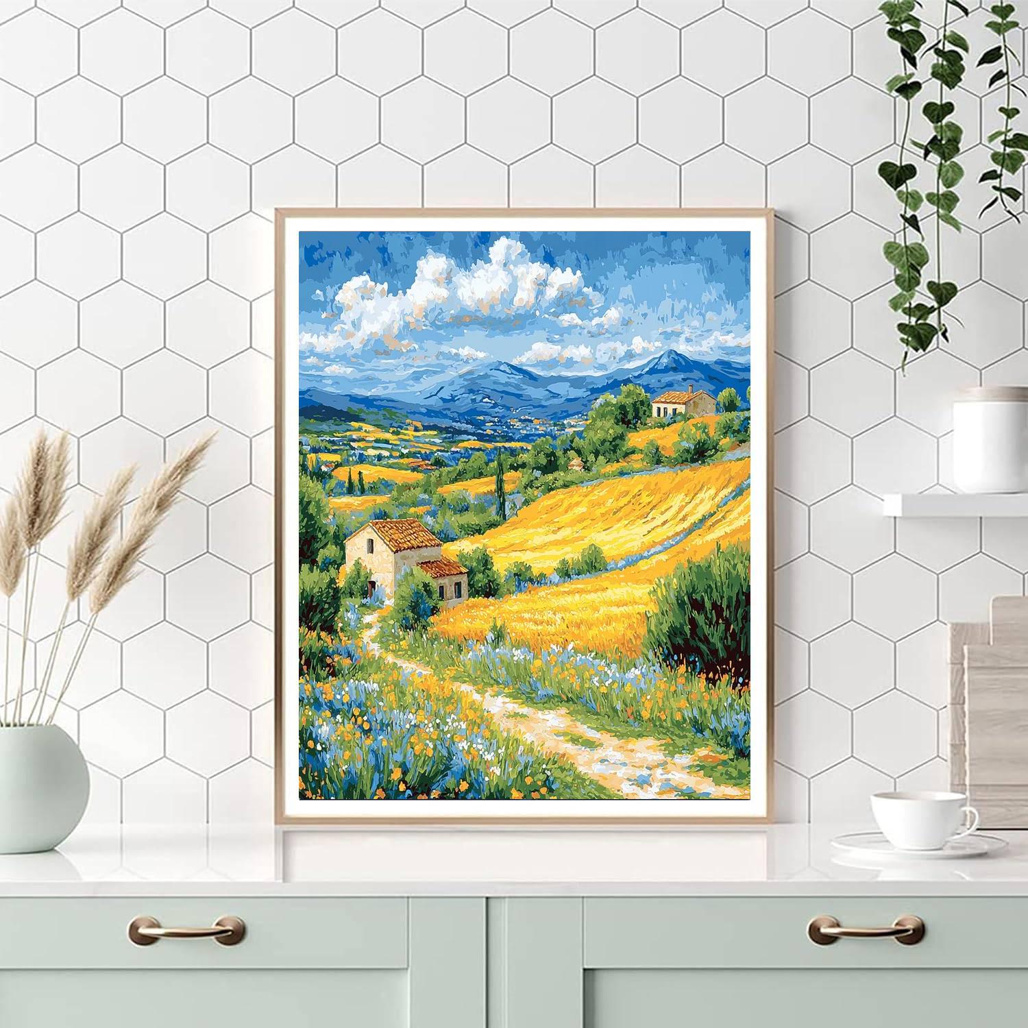 Vincent Van Gogh Inspired Sunlit Provence Fields  Paint By Numbers